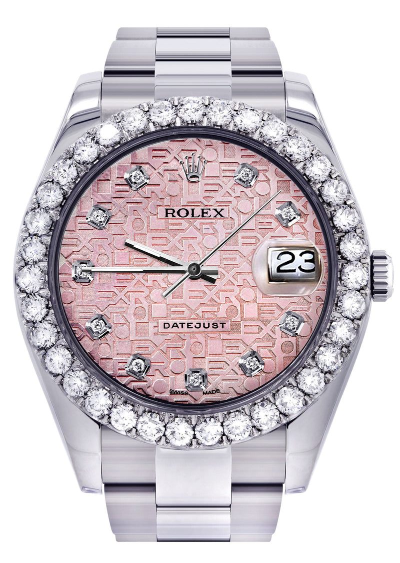 Rolex Datejust II Watch | 41 MM | Custom Pink Jubilee Diamond Dial | Oyster Band