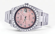Rolex Datejust II Watch | 41 MM | Custom Pink Jubilee Diamond Dial | Oyster Band
