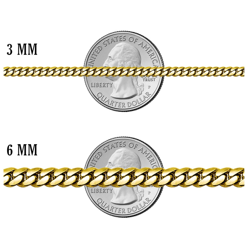 Gold Plated Mens Chain Solid Rope