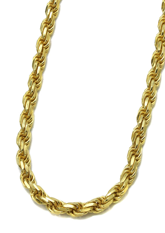 Silver Chain - Mens Gold Chain / Rope Chain / 4.5 MM