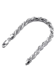 Silver White Rope Bracelet