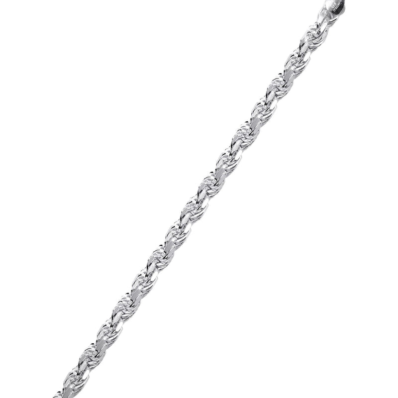 Silver White Rope Bracelet