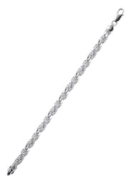Silver White Rope Bracelet
