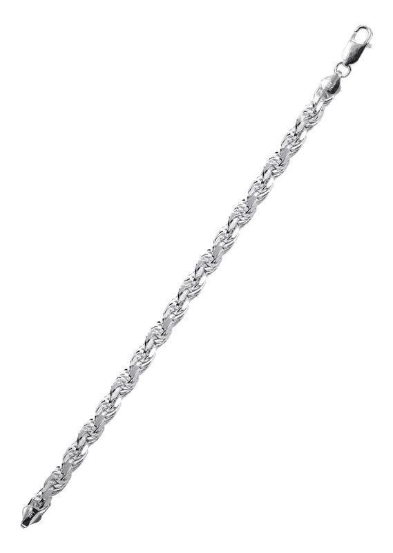 Silver White Rope Bracelet