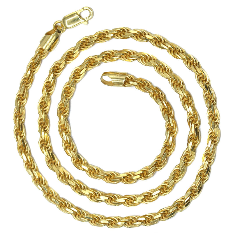 Silver Chain - Mens Gold Chain / Rope Chain