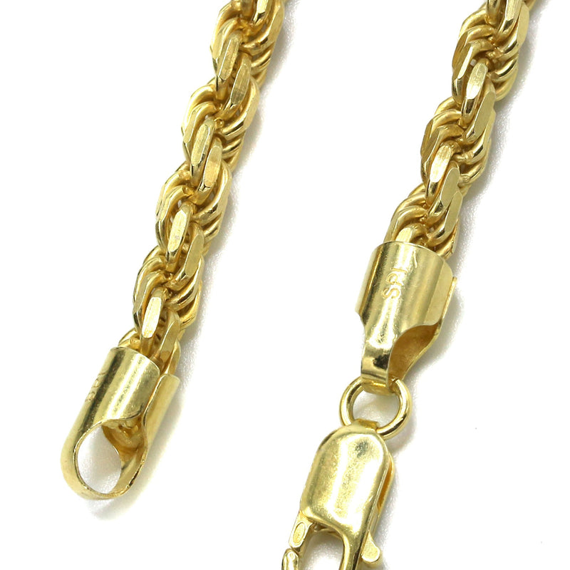 Silver Chain - Mens Gold Chain / Rope Chain