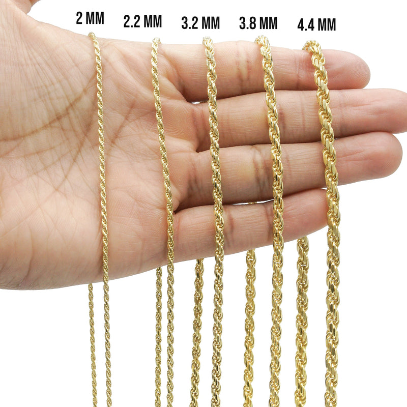 Silver Chain - Mens Gold Chain / Rope Chain