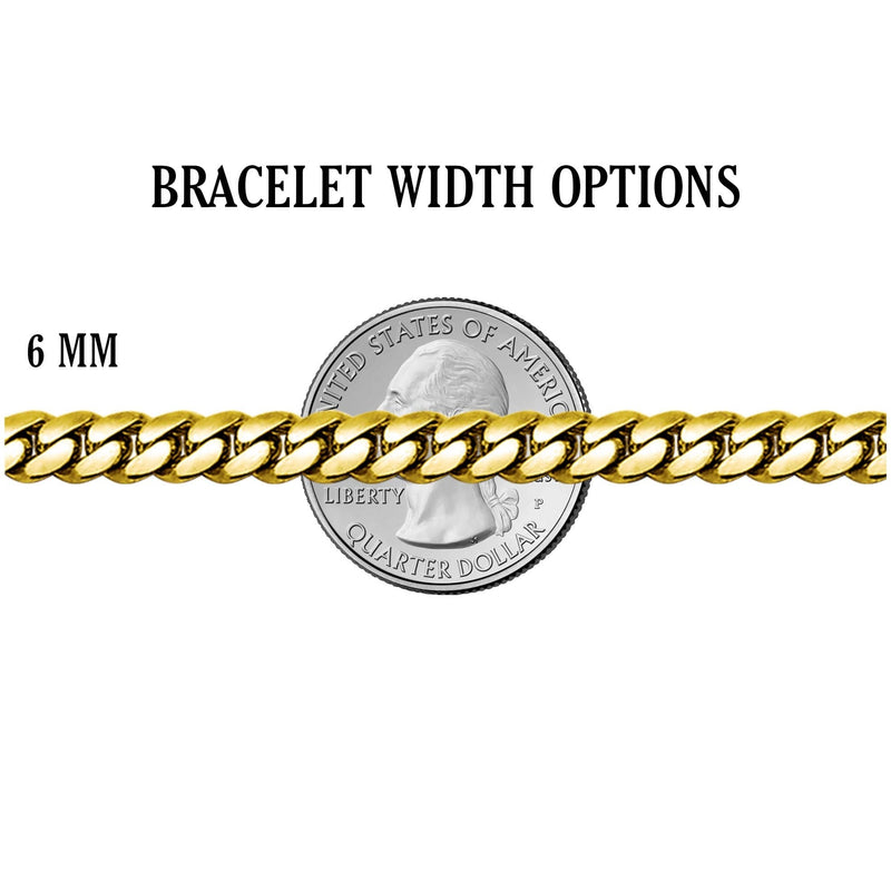 Gold Plated Mens Solid Rope Bracelet