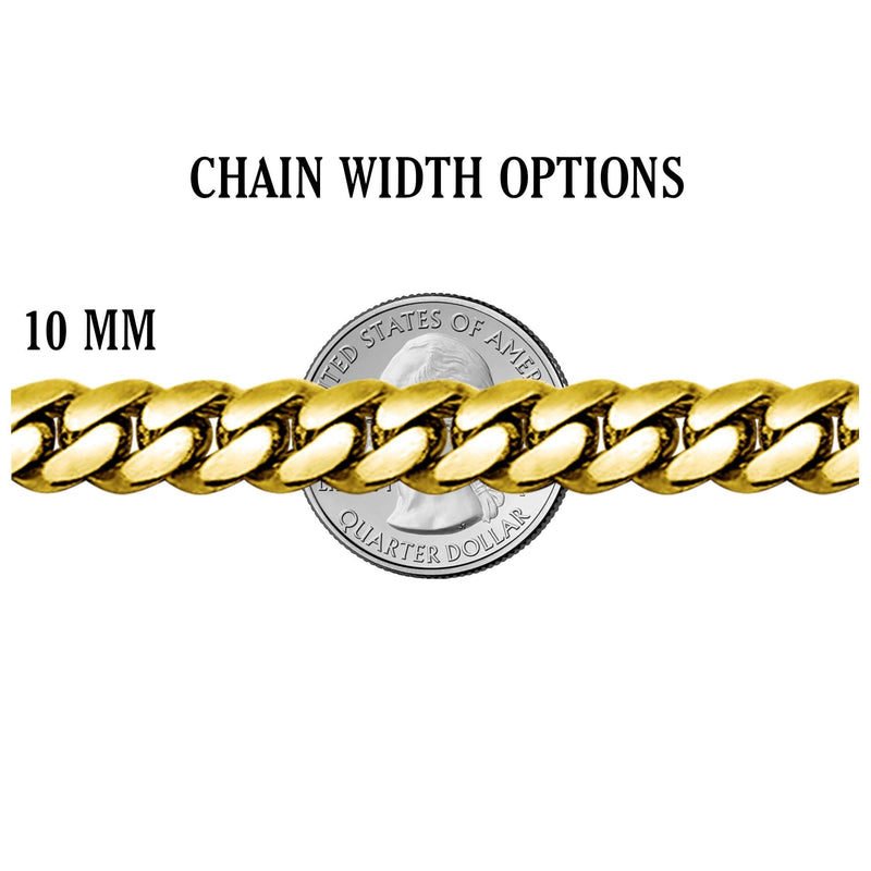 Gold Plated Mens Chain Iced Out Solid Rope