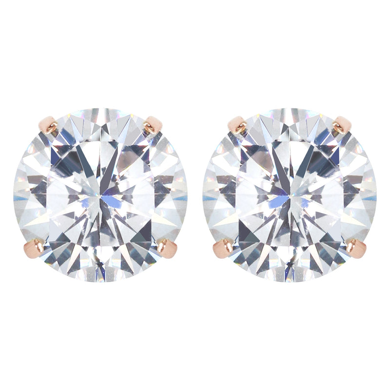 Lab Grown Diamond Stud Earrings - 14K Rose Gold