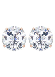 Lab Grown Diamond Stud Earrings - 14K Rose Gold