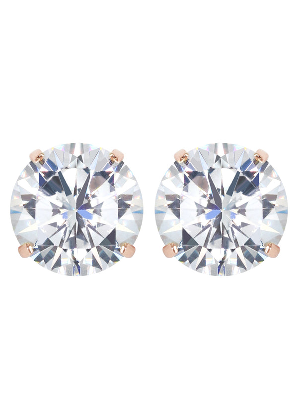 Lab Grown Diamond Stud Earrings - 14K Rose Gold