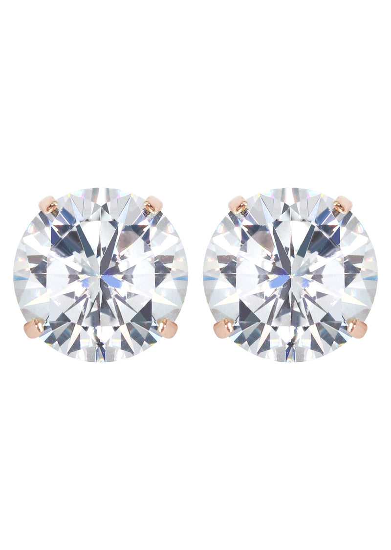 Lab Grown Diamond Stud Earrings - 14K Rose Gold