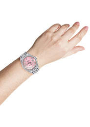 Womens Rolex Datejust Watch 16200 | 36Mm | Light Pink Roman Numeral Dial | Jubilee Band