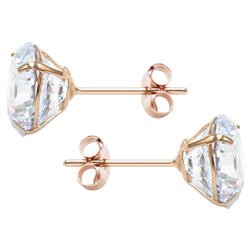 Lab Grown Diamond Stud Earrings - 14K Rose Gold
