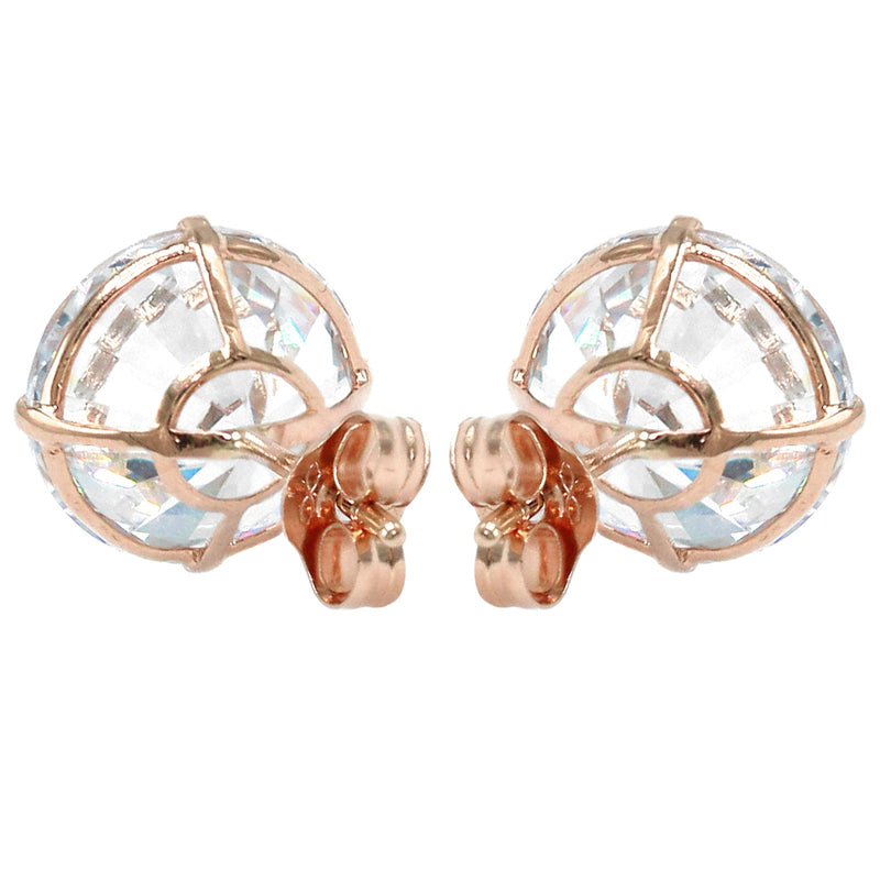Lab Grown Diamond Stud Earrings - 14K Rose Gold