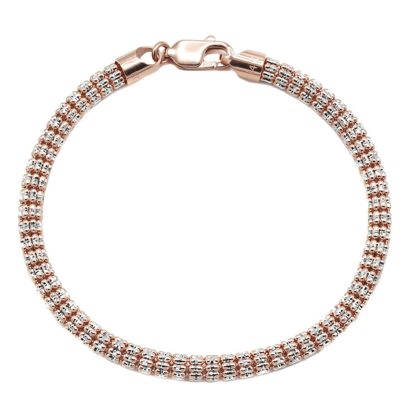 14K Rose Gold Ice Bracelet