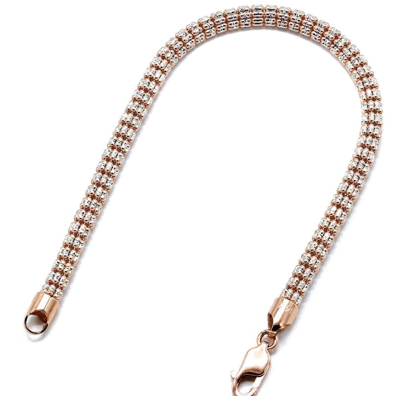 14K Rose Gold Ice Bracelet