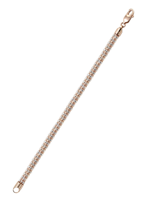 10K Rose Gold Ice  Bracelet