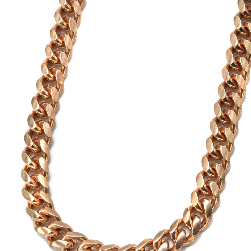 Silver Chain - Mens Rose Gold Chain / Miami Cuban Link Chain / 5 MM / 22 INCH