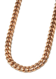 Silver Chain - Mens Rose Gold Chain / Miami Cuban Link Chain / 5 MM / 22 INCH