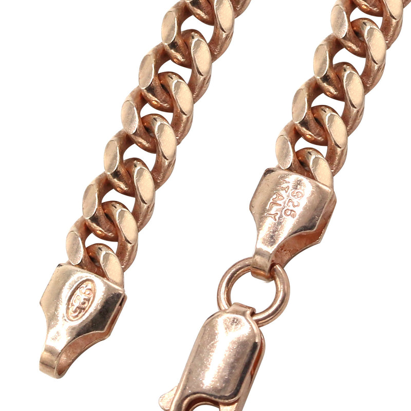 Silver Chain - Mens Rose Gold Chain / Miami Cuban Link Chain
