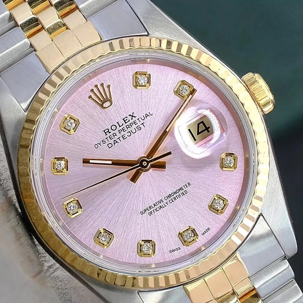 Rolex Datejust | 36MM | Pink Diamond Dial | Two Tone |  Jubilee Band