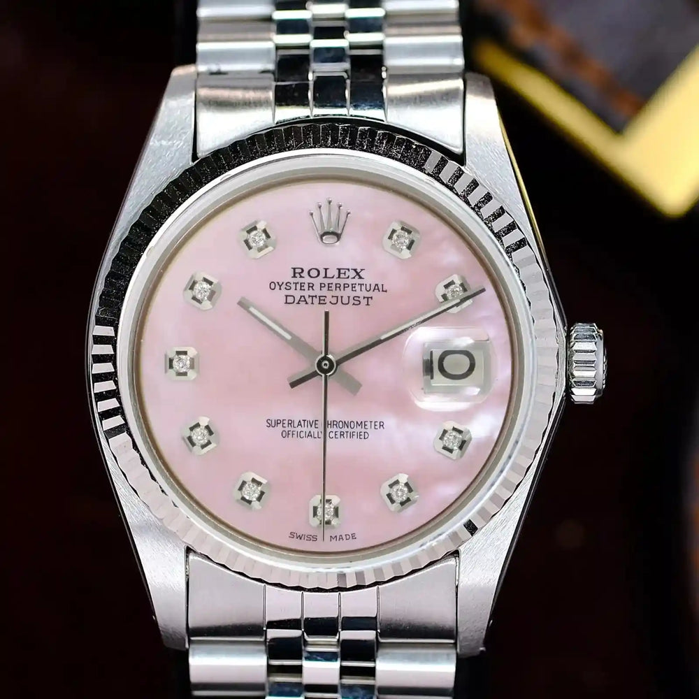 Rolex Datejust Watch | 36MM | Pink Diamond Dial | Jubilee Band 1601