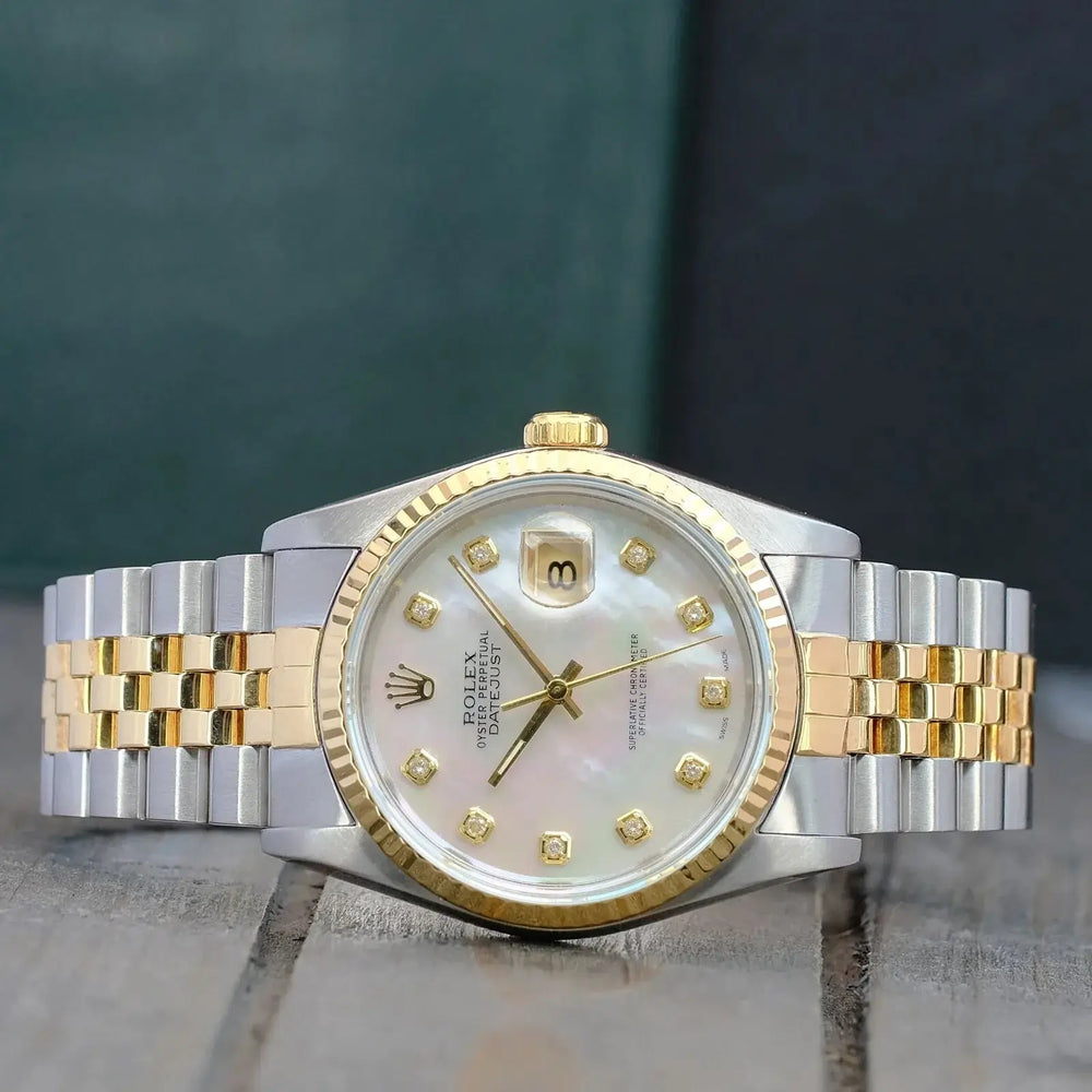 Rolex Datejust | 36MM | Mop Diamond Dial | Two Tone |  Jubilee Band
