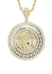 10K Yellow Gold Medusa Style Necklace | Appx. 14.4 Grams
