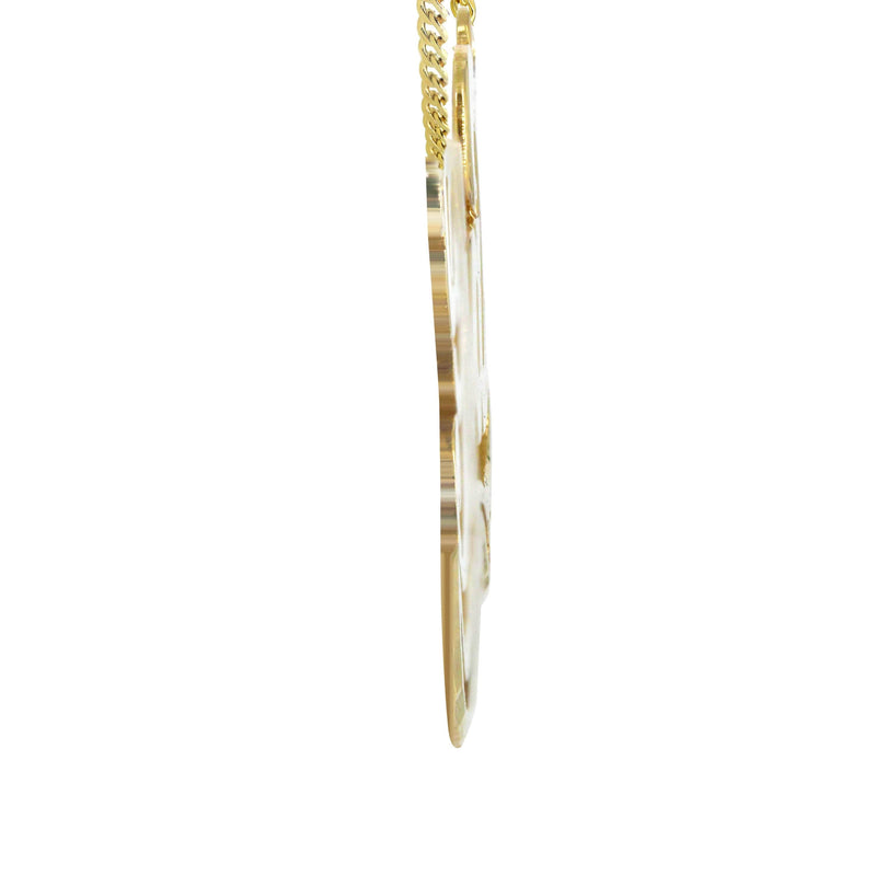 14K Gold  Diamond Cut Name Plate Necklace | Style #53