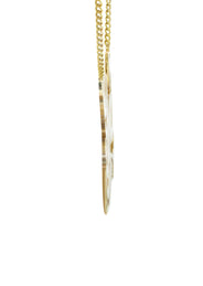 14K Gold  Diamond Cut Name Plate Necklace | Style #53