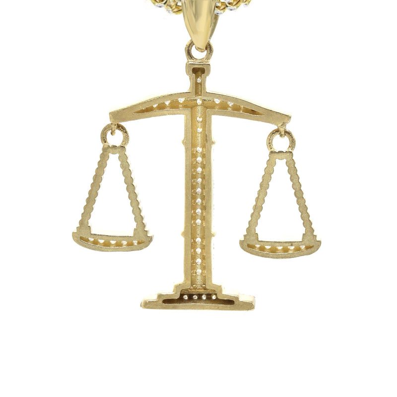 10K Yellow Gold Scales Of Justice Necklace | Appx. 15 Grams