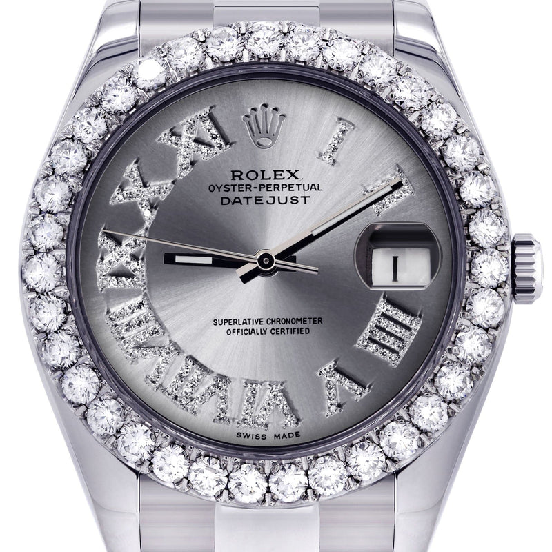Rolex Datejust II Watch | 41 MM | Custom Silver Roman Dial | Oyster Band