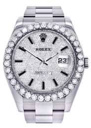 Rolex Datejust II Watch | 41 MM | Custom Full Diamond Dial | Oyster Band
