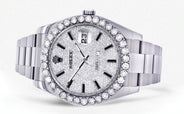 Rolex Datejust II Watch | 41 MM | Custom Full Diamond Dial | Oyster Band