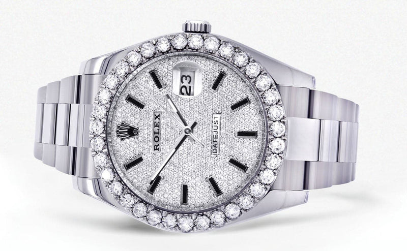 Rolex Datejust II Watch | 41 MM | Custom Full Diamond Dial | Oyster Band