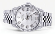 Womens Rolex Datejust Watch 16200  | 36Mm | White Dial | Fluted Bezel | Jubilee Band