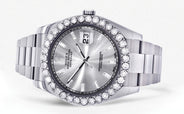 Rolex Datejust II Watch | 41 MM | Custom Silver Diamond Dial | Oyster Band