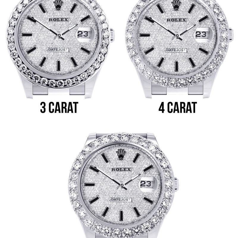 Rolex Datejust II Watch | 41 MM | Custom Full Diamond Dial | Oyster Band
