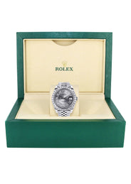 Rolex Datejust 41 Watch | 41 MM | Custom Silver Roman Diamond Dial | Jubilee Band