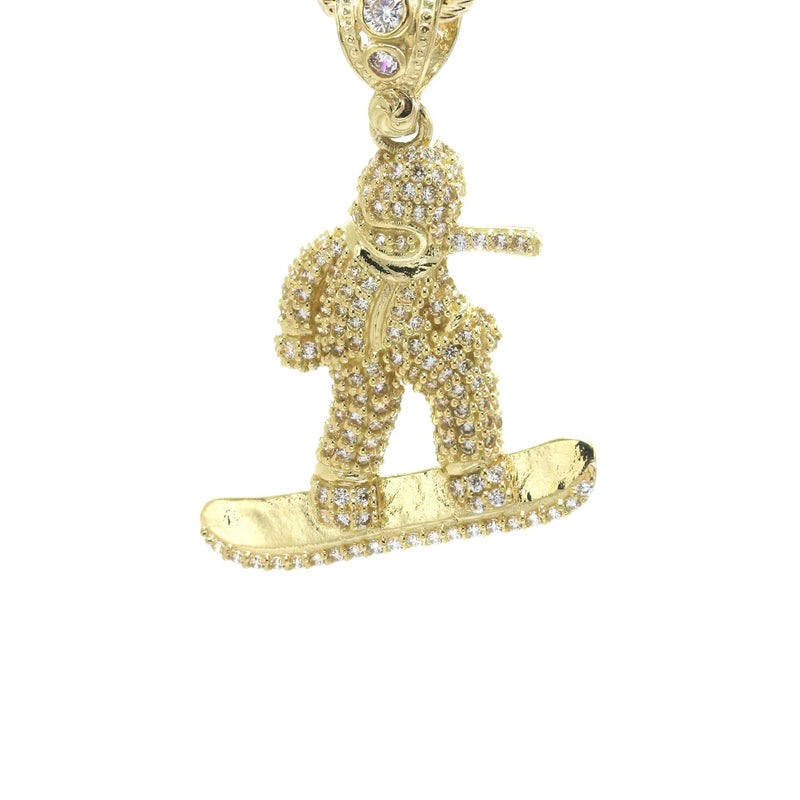 10K Yellow Gold Snowboarder Necklace | Appx. 15.9 Grams