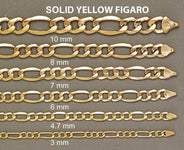 Solid Figaro Chain 14K Gold