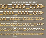 Gold Chain - Womens Solid Figaro Chain 10K/14K Gold