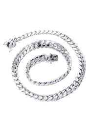 Solid Miami Cuban Link 10K White Gold