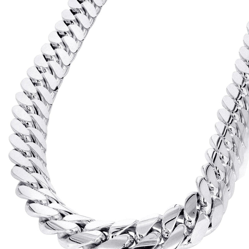 Solid Miami Cuban Link 10K White Gold