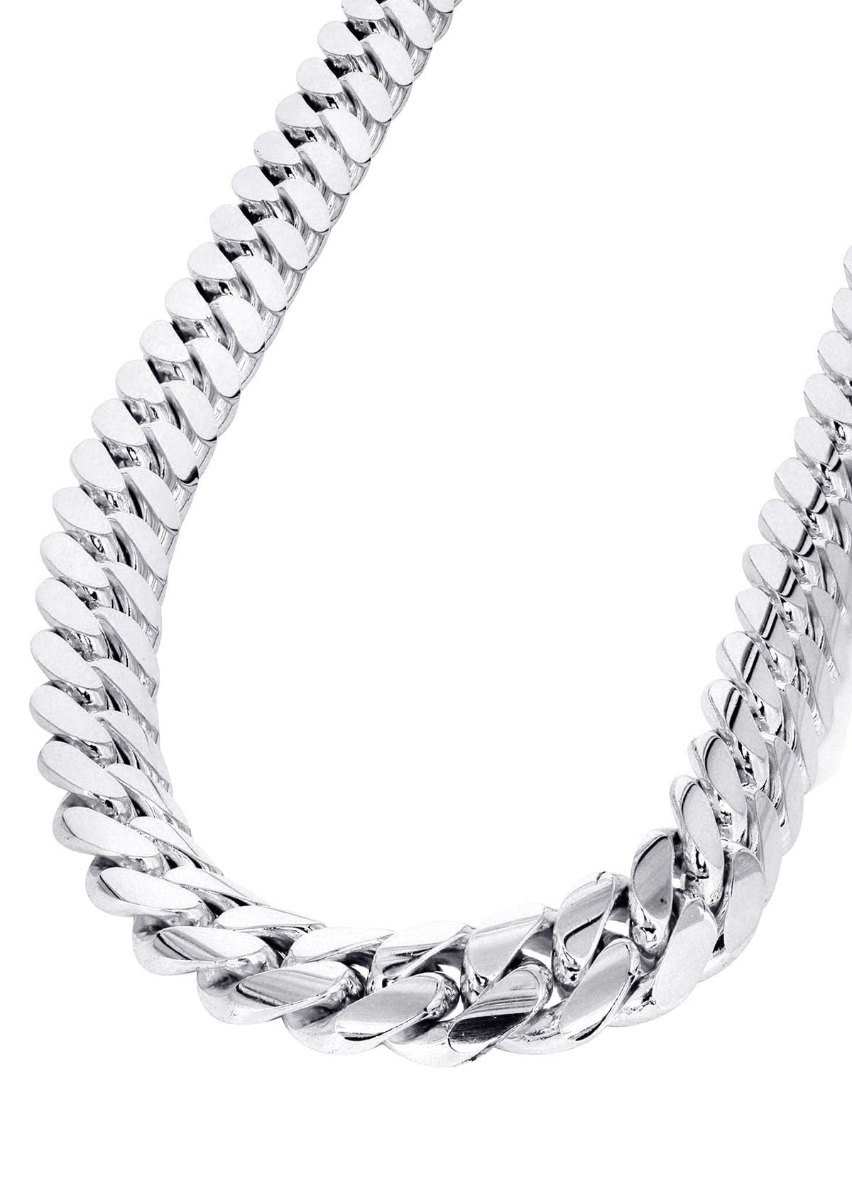 Solid Miami Cuban Link 10K White Gold