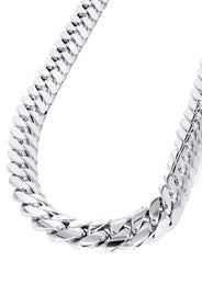 Solid Miami Cuban Link 10K White Gold