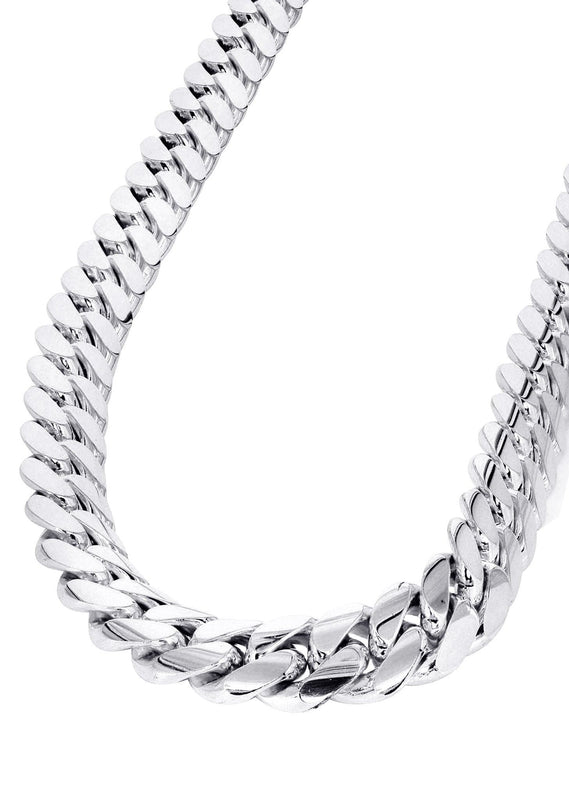 Solid Miami Cuban Link 10K White Gold