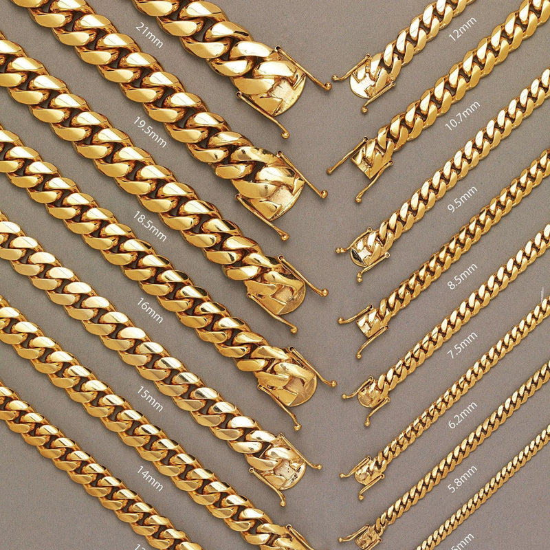 14K Gold Bracelet Solid Miami Cuban Link
